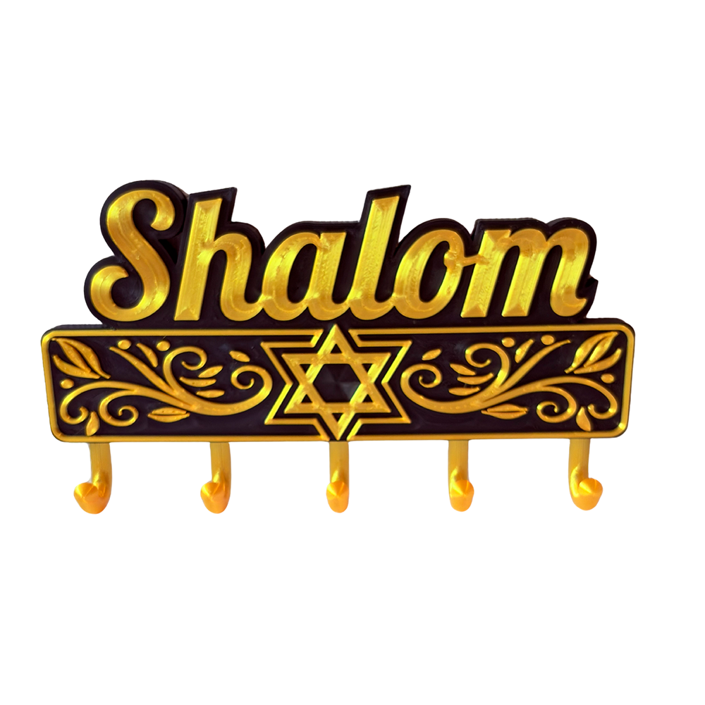 Porta Llaves Shalom con Estrella de David 3